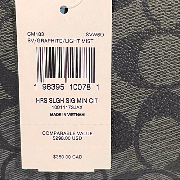 NWT Coach Small City Tote In Signature Canvas With Horse And Sleigh - Picture 7 of 8